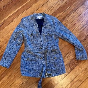 Michael Kors tweed belted blazer